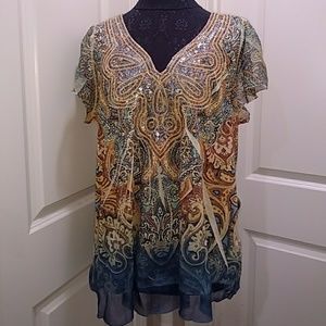 One World Chiffon Top